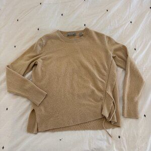 Vince 100% Cashmere Beige Side Tie Sweater - Size Large